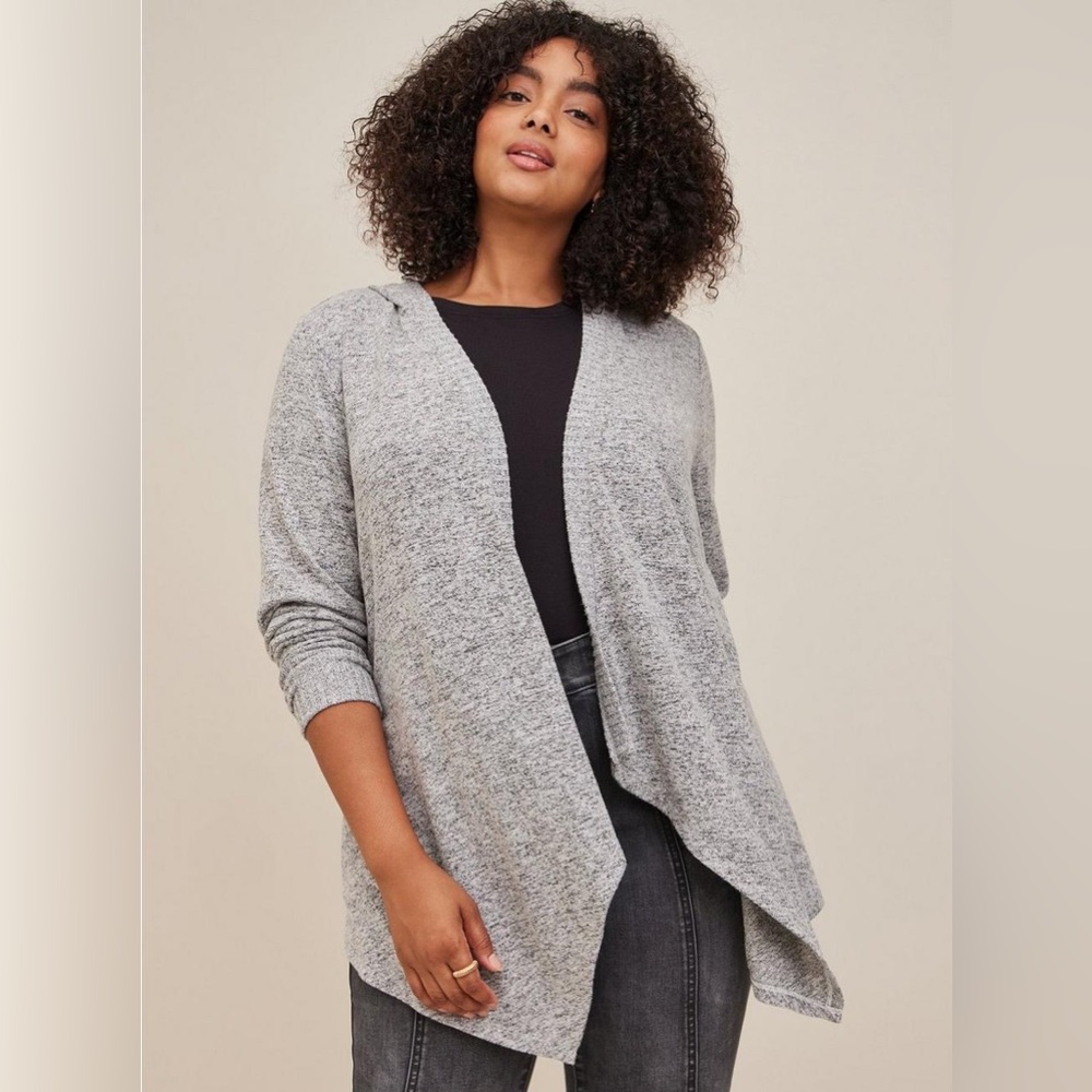 NWT Grey Hooded cardigan, 5X
